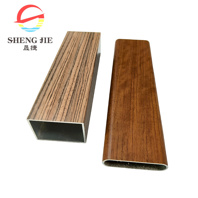 Алюминиевый профиль 6063 с текстурой дерева, анодированный