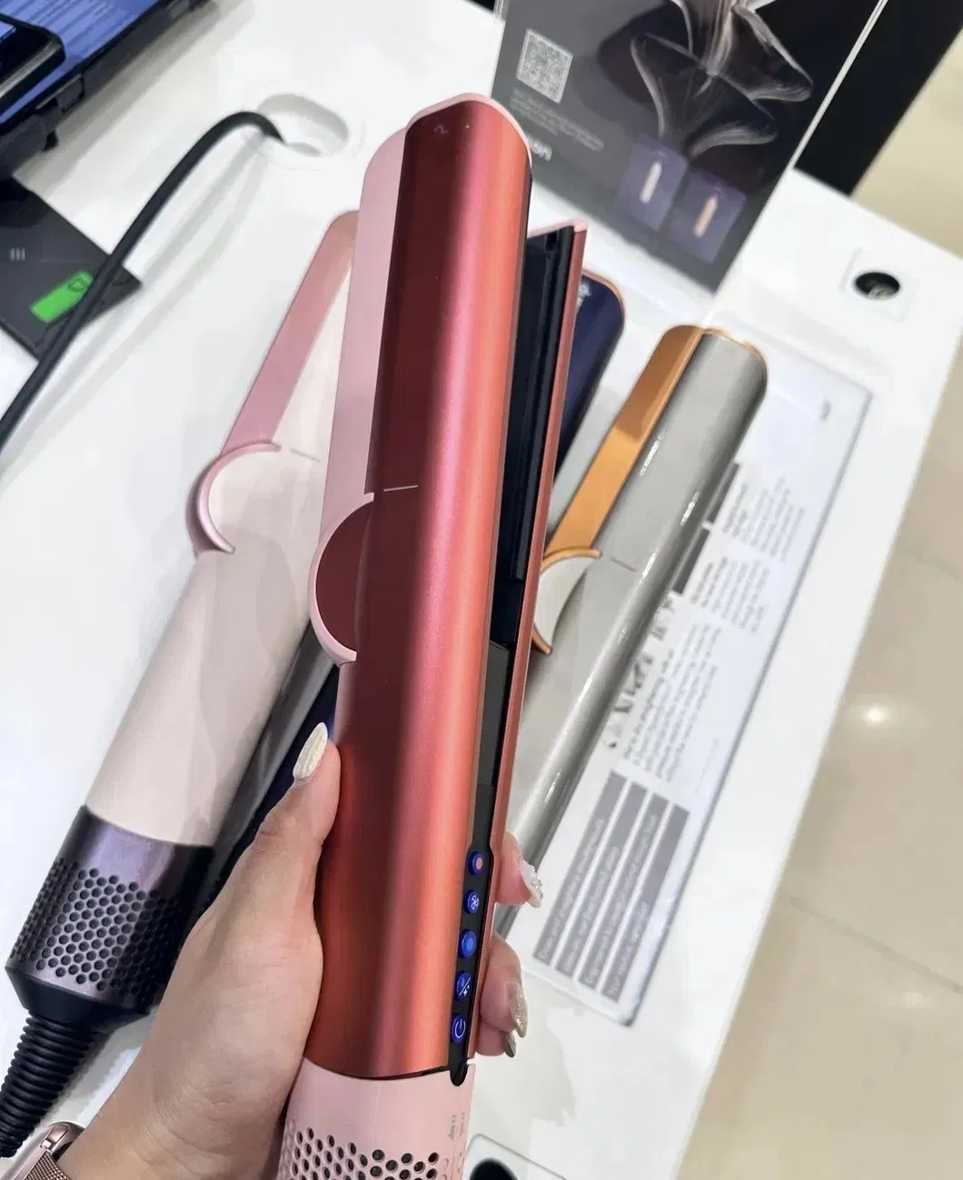 1: 1 Original Ht01 HS06 Airstrait New Hair Straightener Hairdryer Straightener Dry and Straight 2-in-1 Hair Curler Airstyler Negative Ion Portable Clip