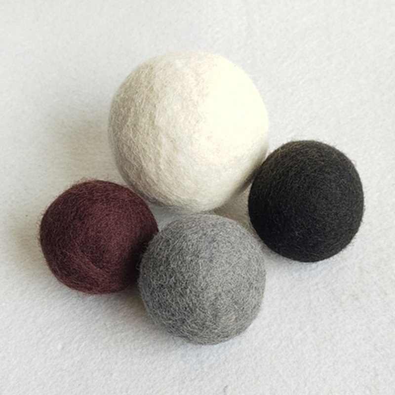 Natural Fabric Wool Dryer Balls Handmade 6PC Pouch