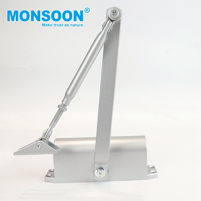 Commercial Hardware Fireproof Adjustable Gas Struts Heavy Duty 40-65kg Door Aluminum Hydraulic Safety Automatic Overhead Hidden Spring Door Closer