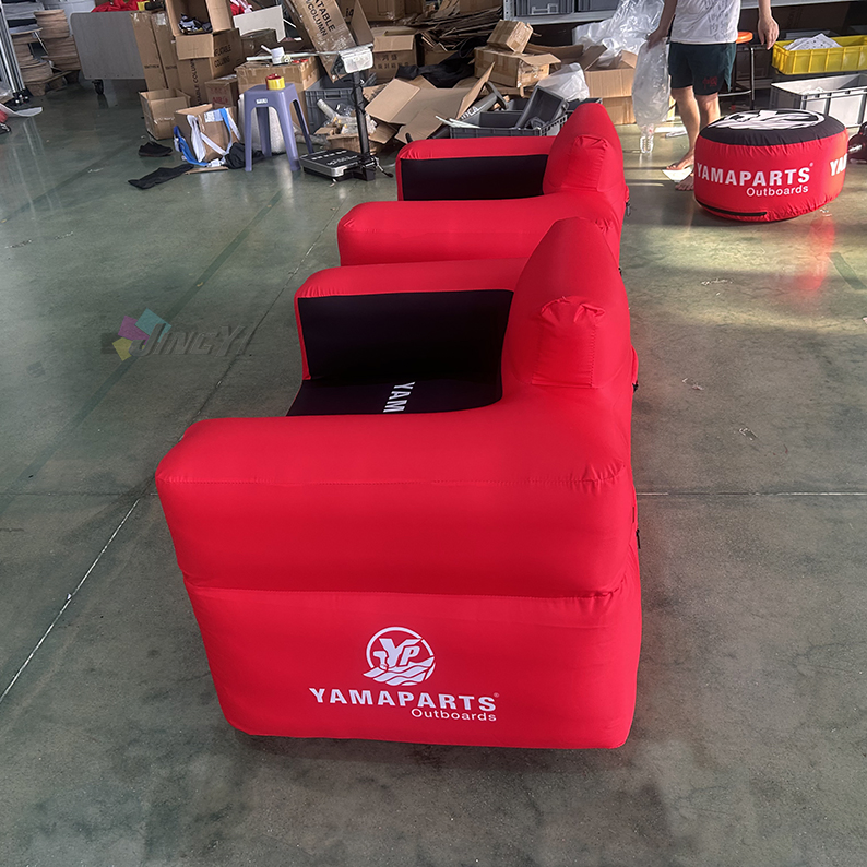 Customized Exhibition Event Inflatable Seating With Signs Outdoor Promotion Event air Seal Air Table Chair Sofa With Logo