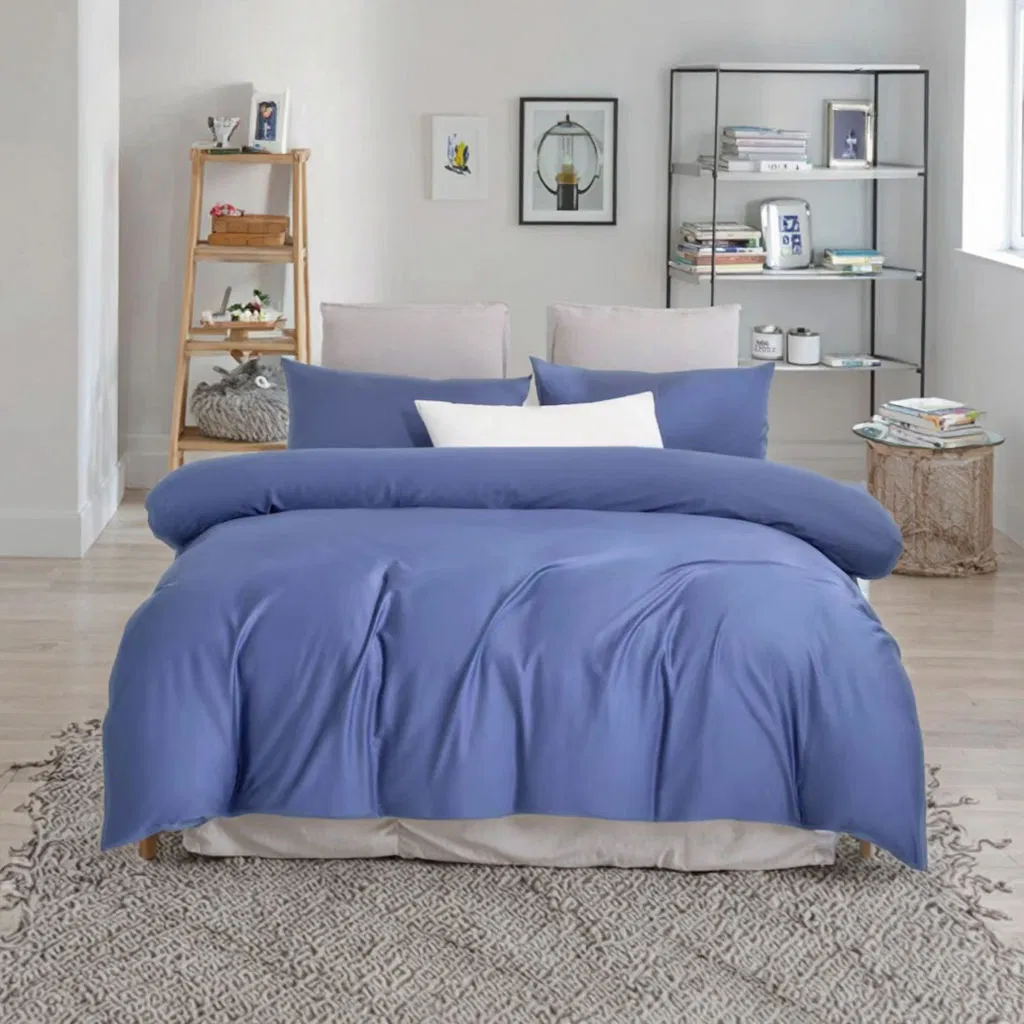 Luxurious 100% Cotton Solid Color Four-Piece Bedding Set