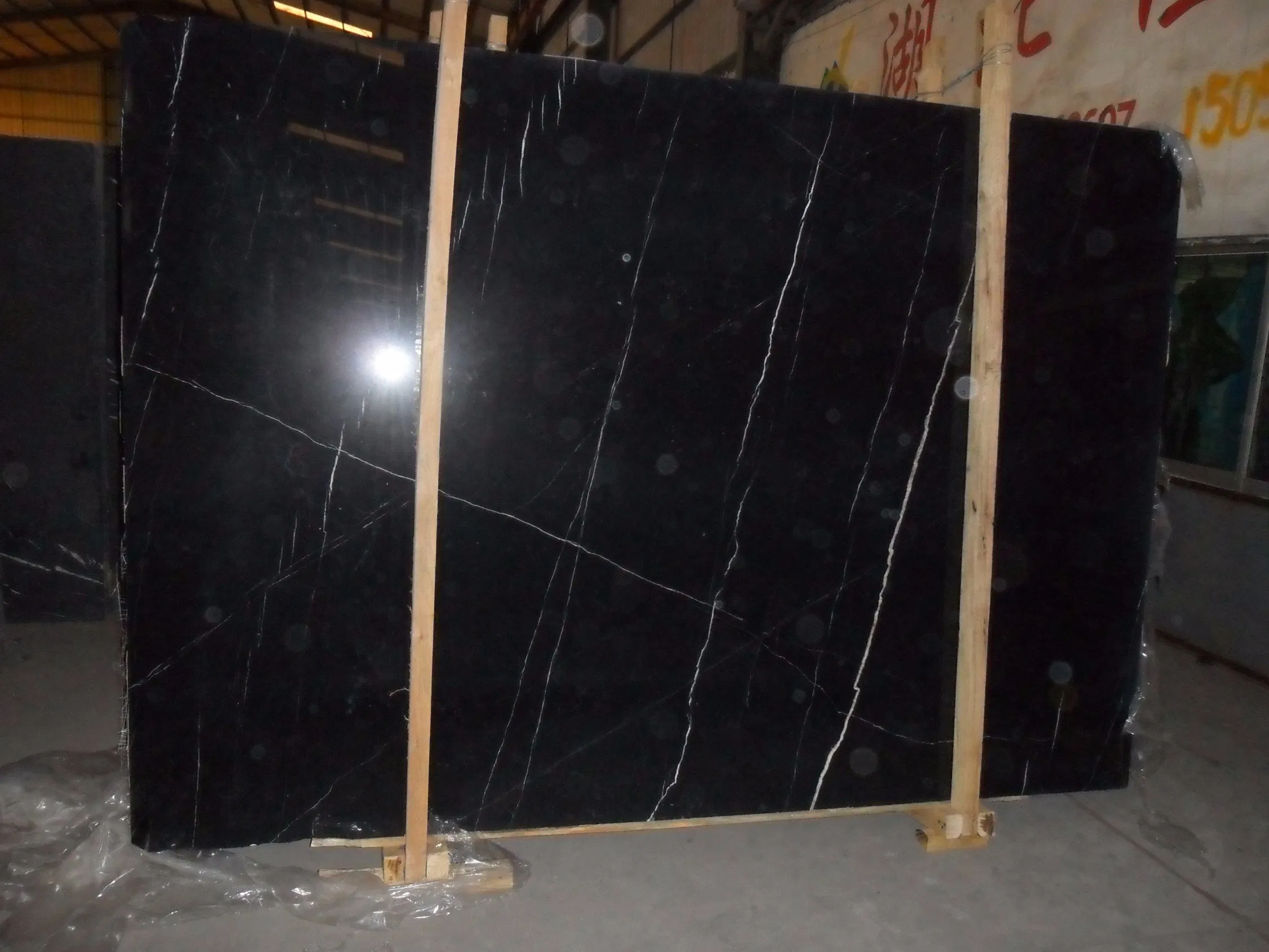 Natural Stone Black Marquina Marble Floor Tile