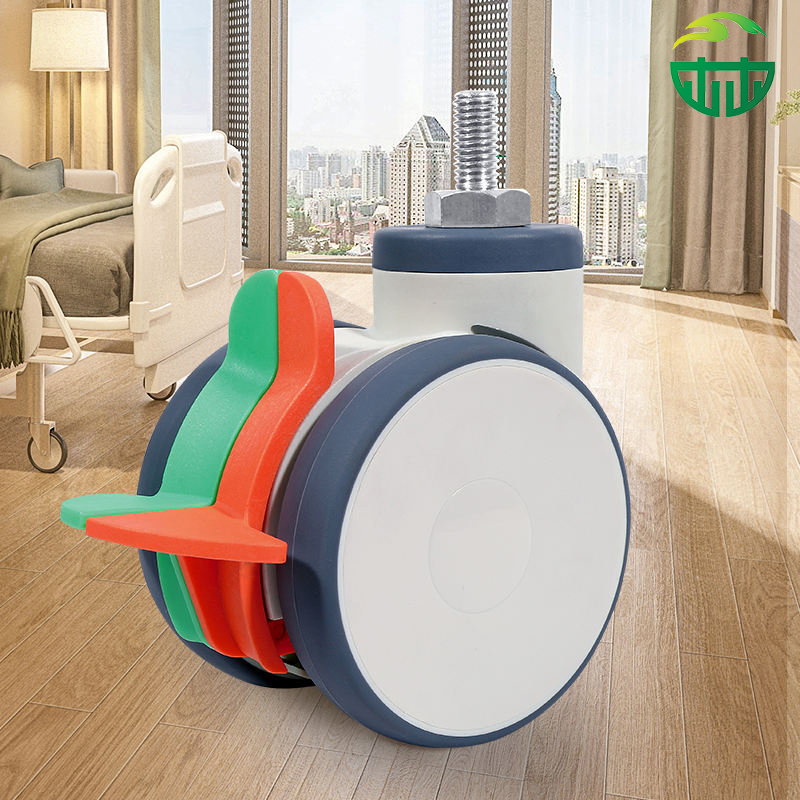 Medical Twin Wheel Casters for Hospital Trolleys 4/5 Inch 125kg