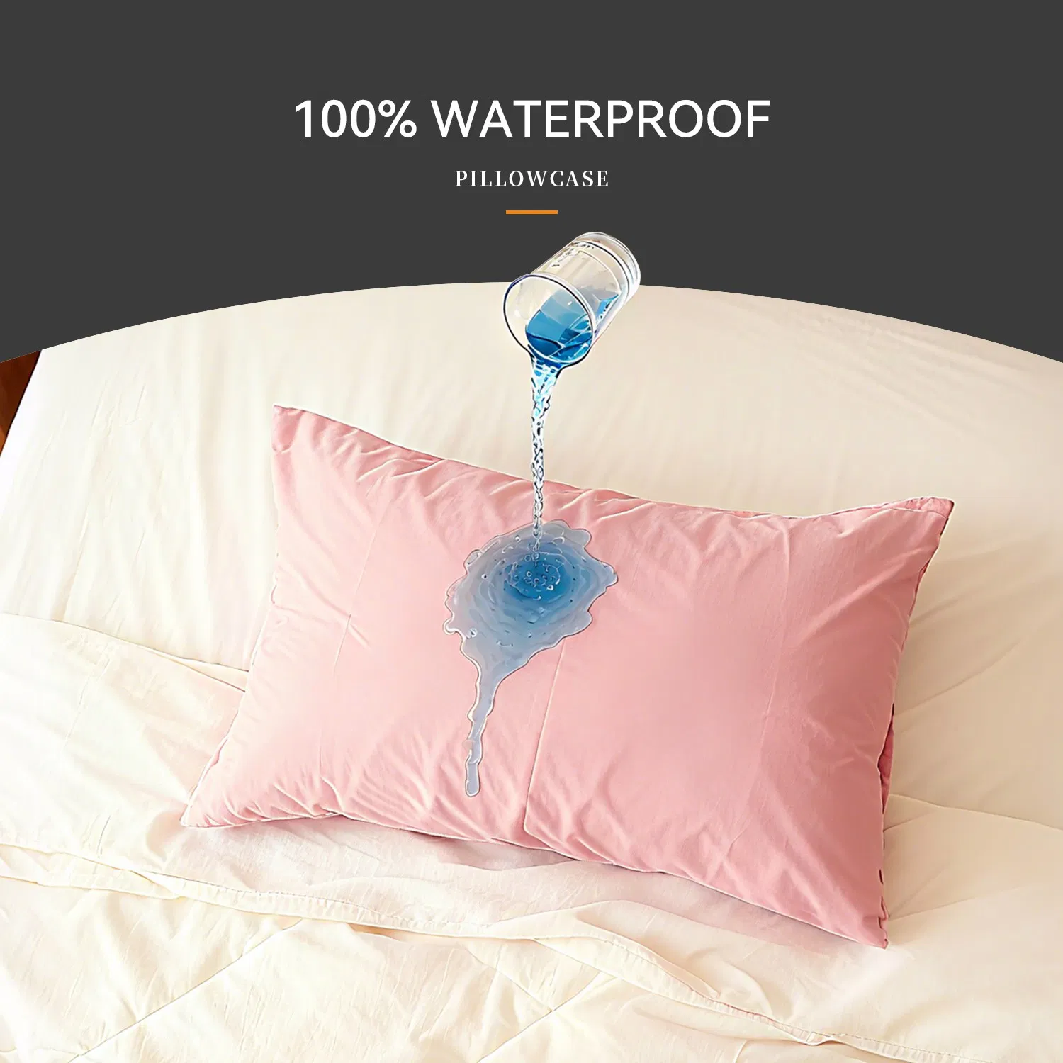 Ultra Soft Silk 100% Waterproof Hotel Bedding Pillow Case Cover
