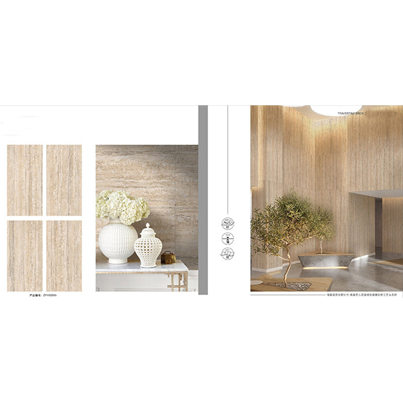 Vitrified Porcelain Tile in Digital Printed Tile Travertine Glossy Finish Tile