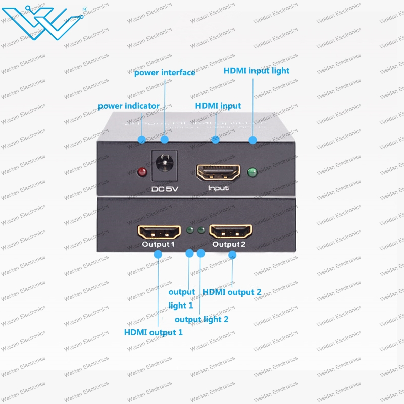 4K*2K 2 Port HDMI V1.4 Splitter 1X2 Full HD 3D