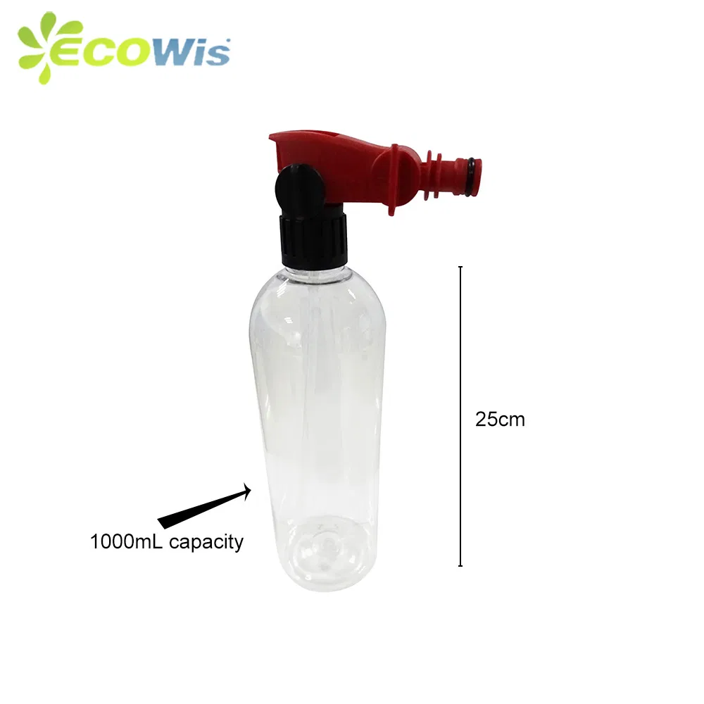 28/410mm Bottle Cap Thread Dilution Ratio 1: 25 Garden Car Wash Foam Sprayer with Expandable Garden Hose Reel