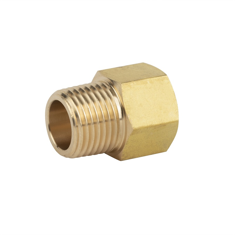 Brass Male to Female Thread Hexagonal Nipple for Plumbing Pipe Fittings