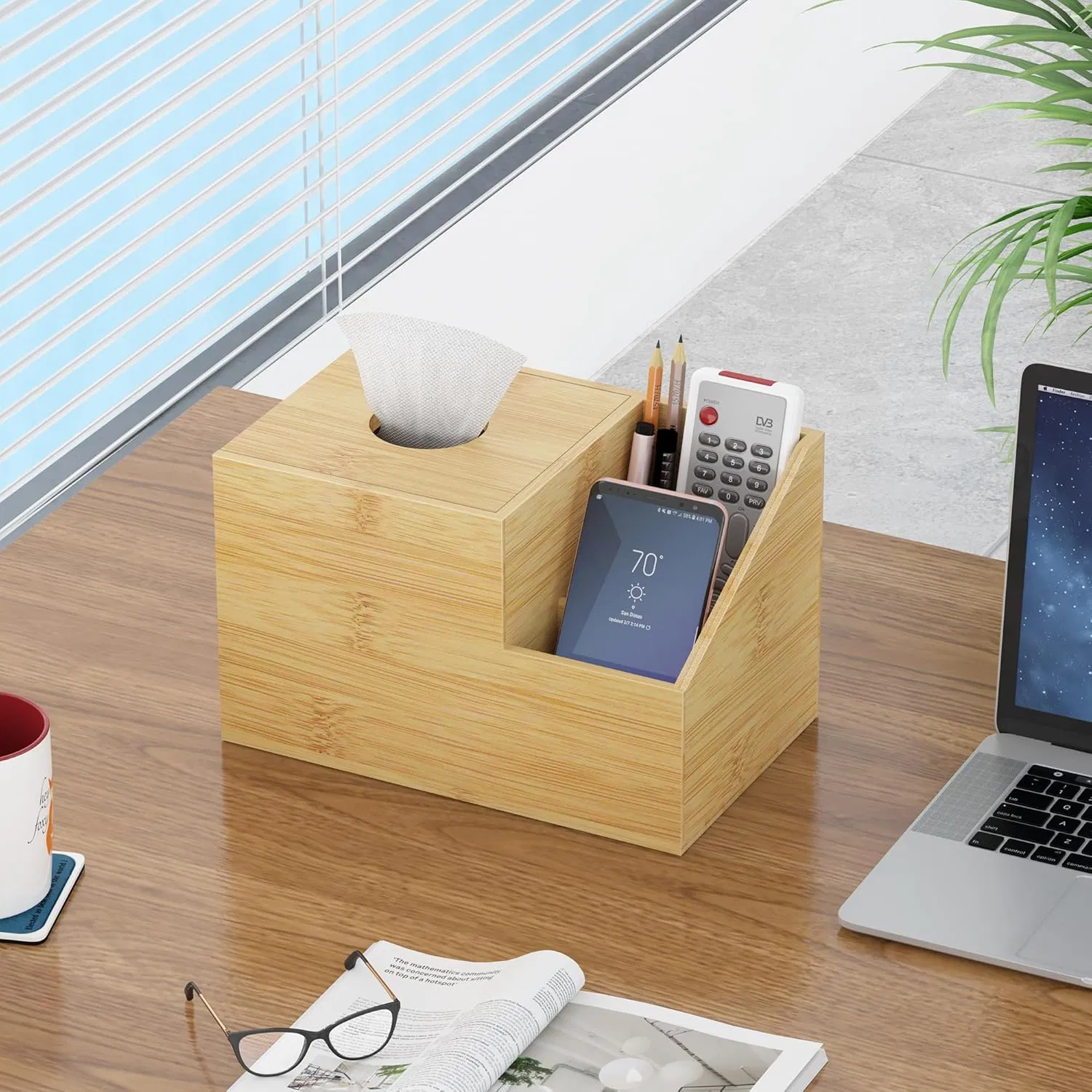 Bamboo Home Creative Living Room, Bedroom Countertop, Tissue Storage Box