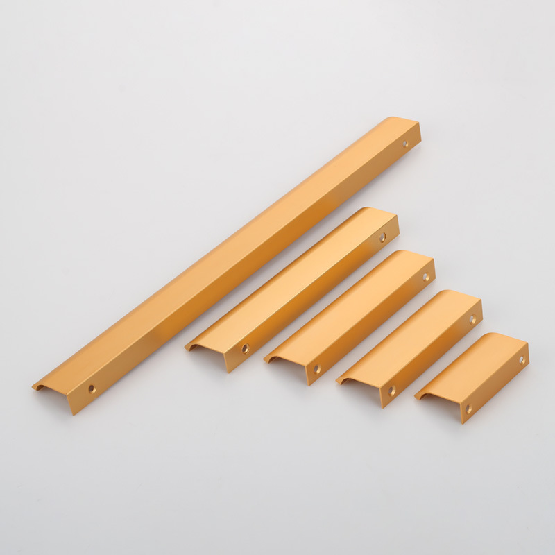 Ручки-пуговицы для кухни, скрытый монтаж, латунь золото