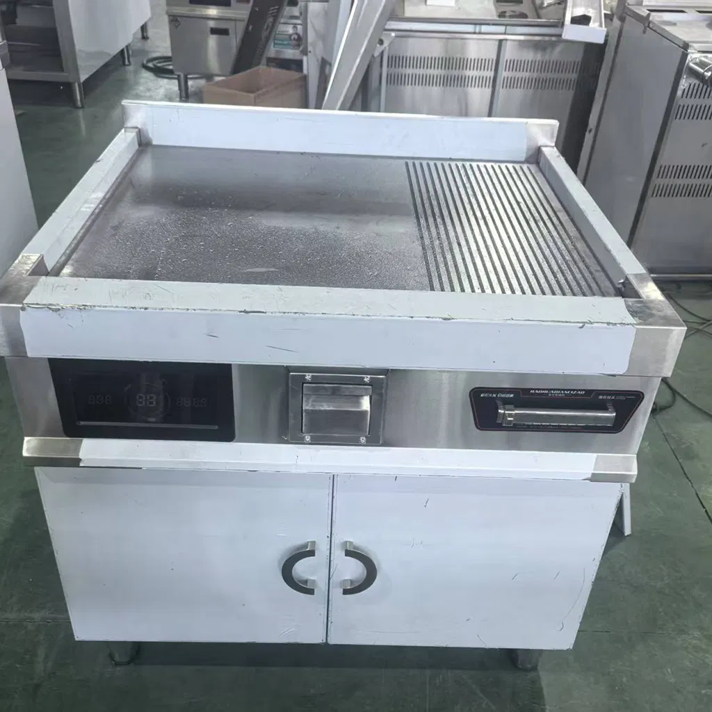 Upright Electric Griddle with 8-Temp Control for Restaurants Energy Saving Customizable