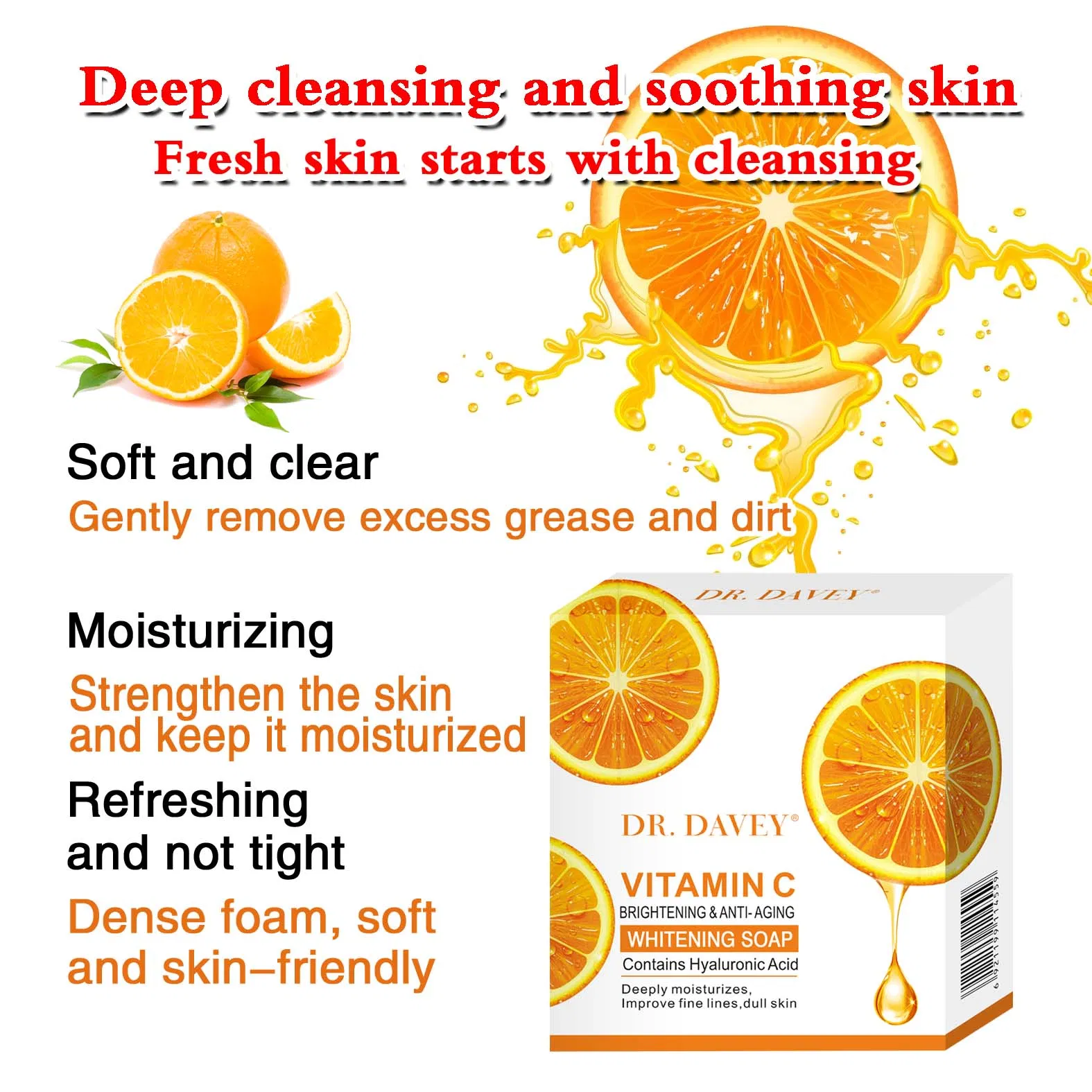 Dr. Davey 100g Whiltening Smoothng Beauty Product Vitamin C Soap