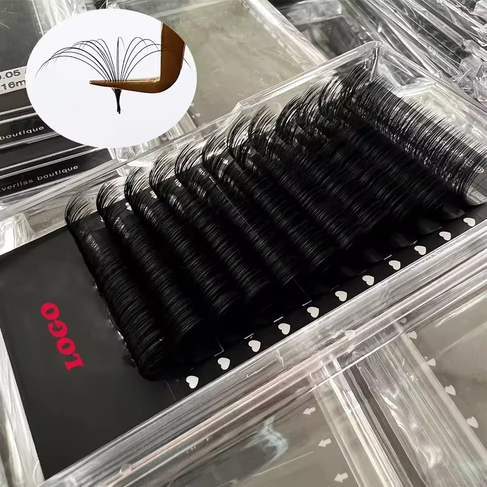 Cashmere Soft Fluffy Volume Velvet Eyelash Extension Tray High Quality 0.03 Korean PBT Individual Lashes False Eyelash Vendor