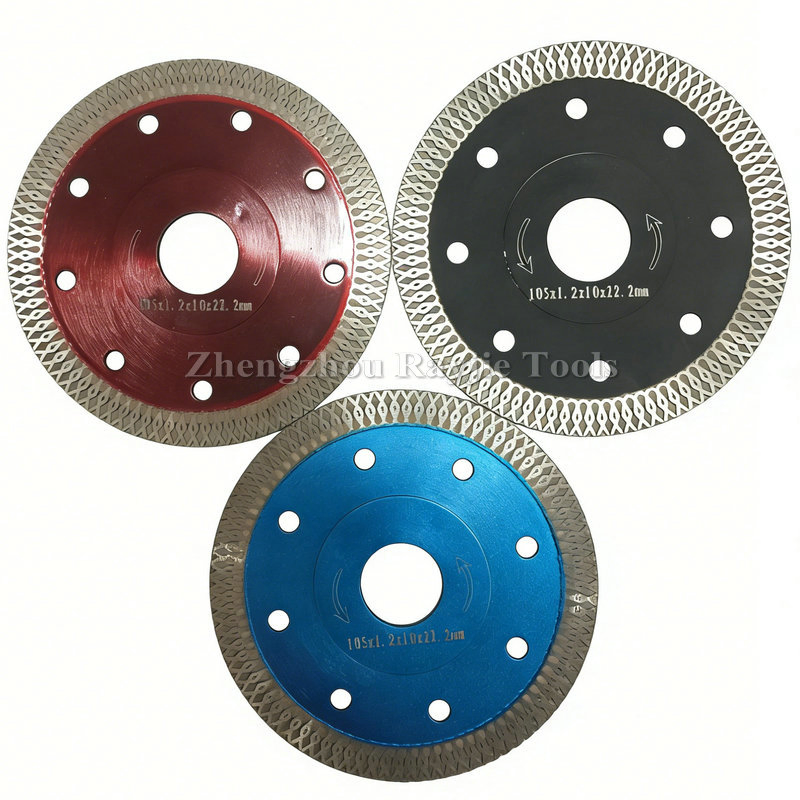 115mm Super Thin Turbo Mesh Diamond Rim Tile Saw Blade X Teeth Efficient Cutting Porcelain Granite Marbles Angle Grinders OEM