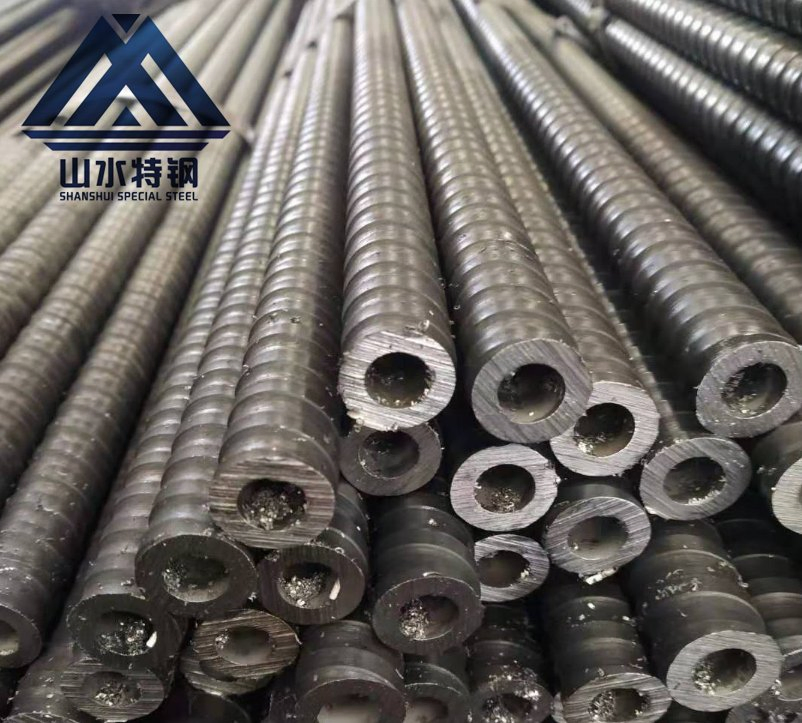 R25 R32 R38 R51 Prestressed Anchor Rock Support Bolt Fully Threaded Self-Drilling Anchor Carbon Steel Anchor