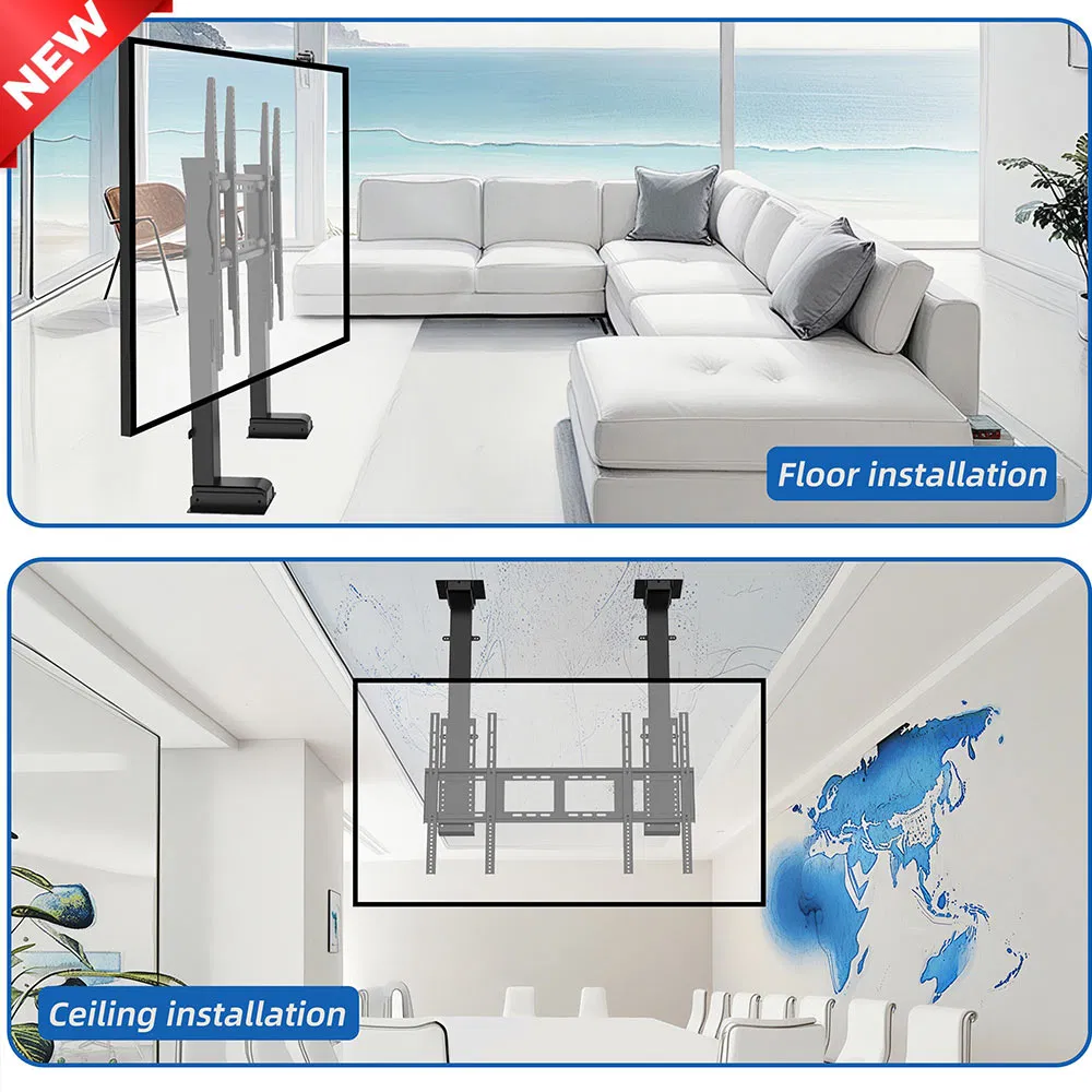High-Performance Motorized Ceiling TV Mount Bracket for Large Tvs