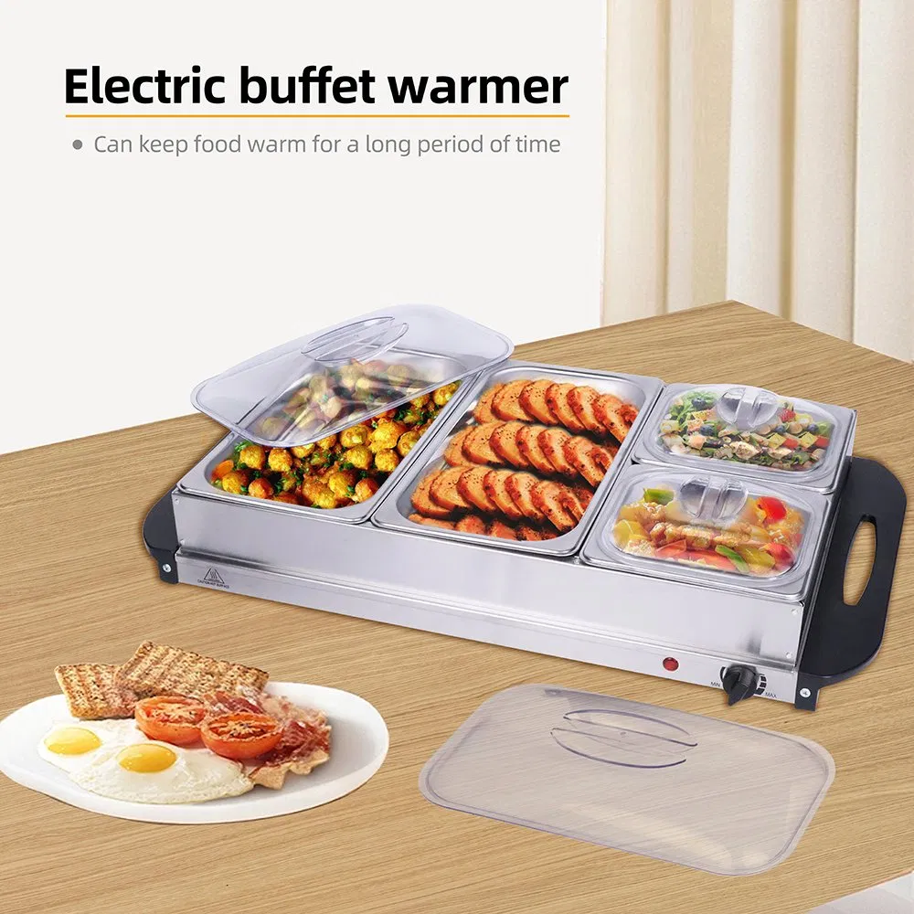 Electric Buffet Server Warmer Tray with Square Shaped European