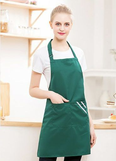 Minimalist Fashionable Male Female Waiters Wearing Neckline Aprons Cooking Apron