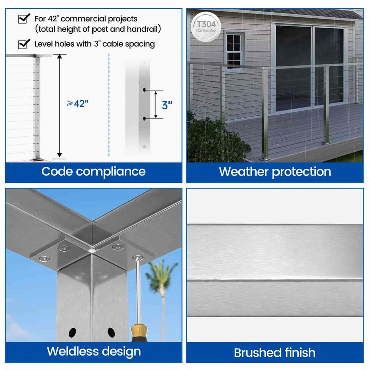 Wire Rope Cables Stainless Steel Cable Railing