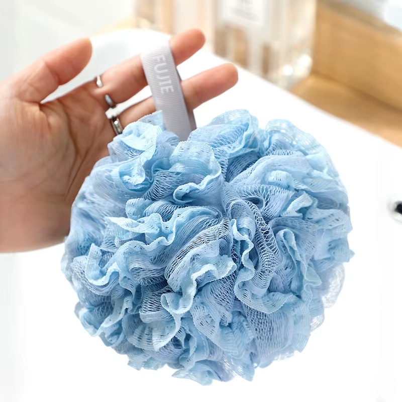 2025 Hot Product Lace Bath Shower Loofah Sponge Bath Mesh Shower Ball Body Scrubber Exfoliating Bath Sponge for Women and Men