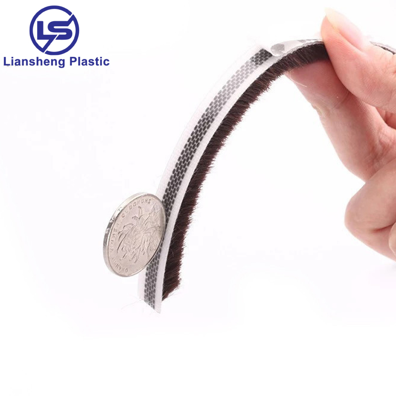 Adhesive Weather Strip Windproof Wool Pile Weather Strip for Door and Window