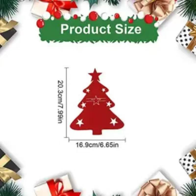 Hot Sale Cutlery Party Dining Dinner Table Kitchen Christmas Decoration Felt Cutlery Mat