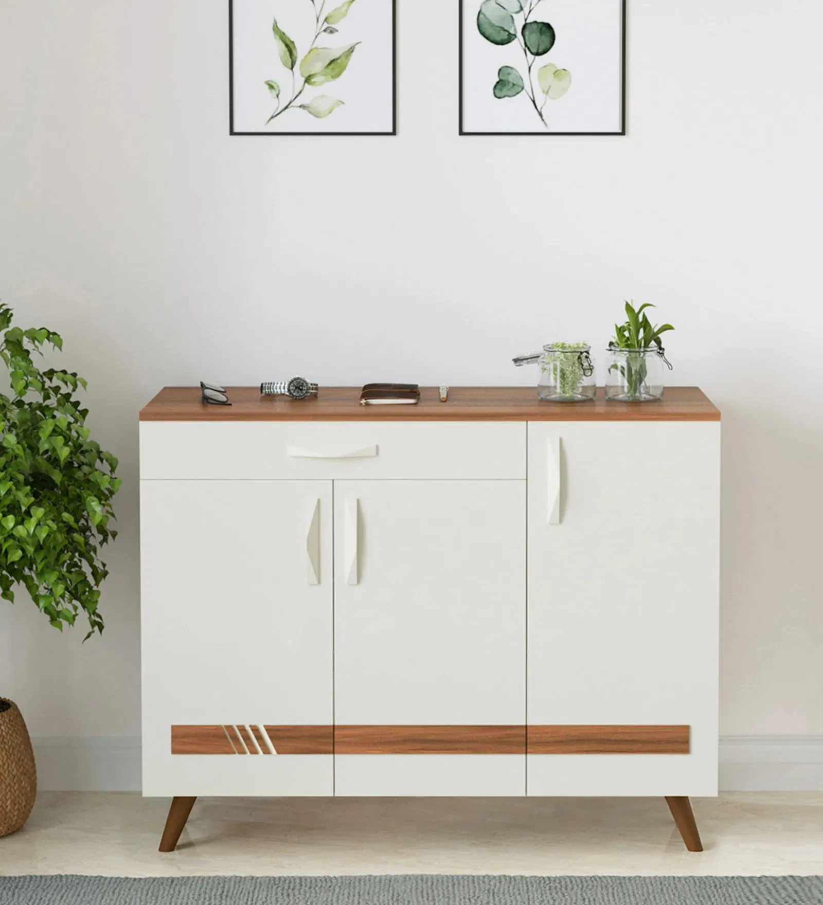 Modern Aluminium Powder Coated Profiles Shoe Cabinet for Entryway - Stylish Storage Solution
