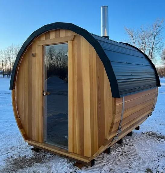 Hot Sale Custom 4 Person Barrel Sauna Cedar Outdoor Barrel Sauna