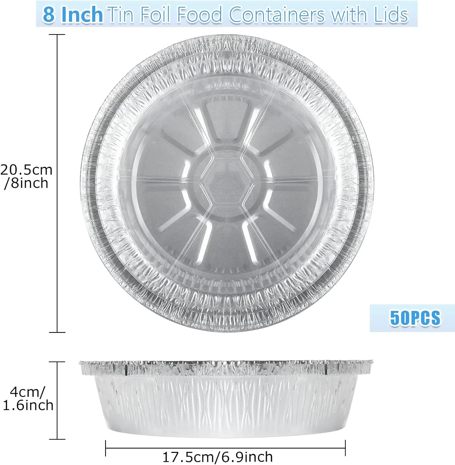 Clear Plastic Lid for Aluminum Foil Pan Tray