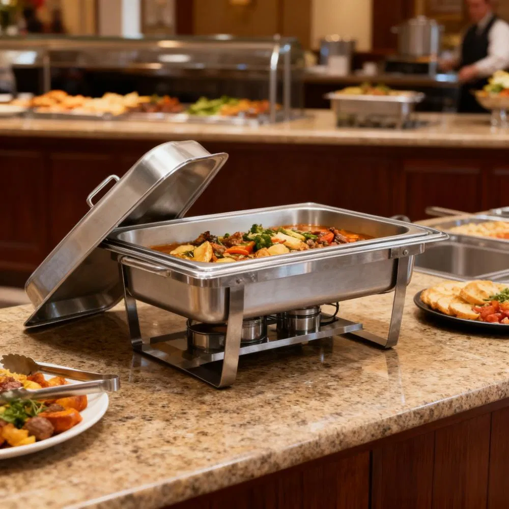 Heavybao Factory Direct Stainless Steel 201 Commercial Buffet Restaurant Food Warmer Chafing Dish