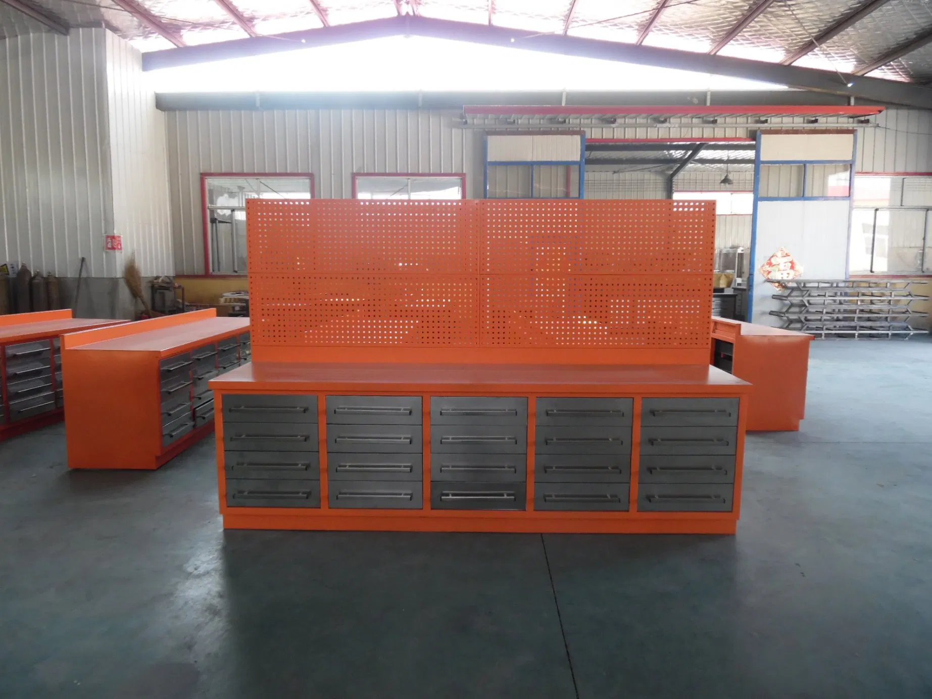 Heavy Duty Steel Drawer Workbench with Panel Economic Garage Tool Cabinets