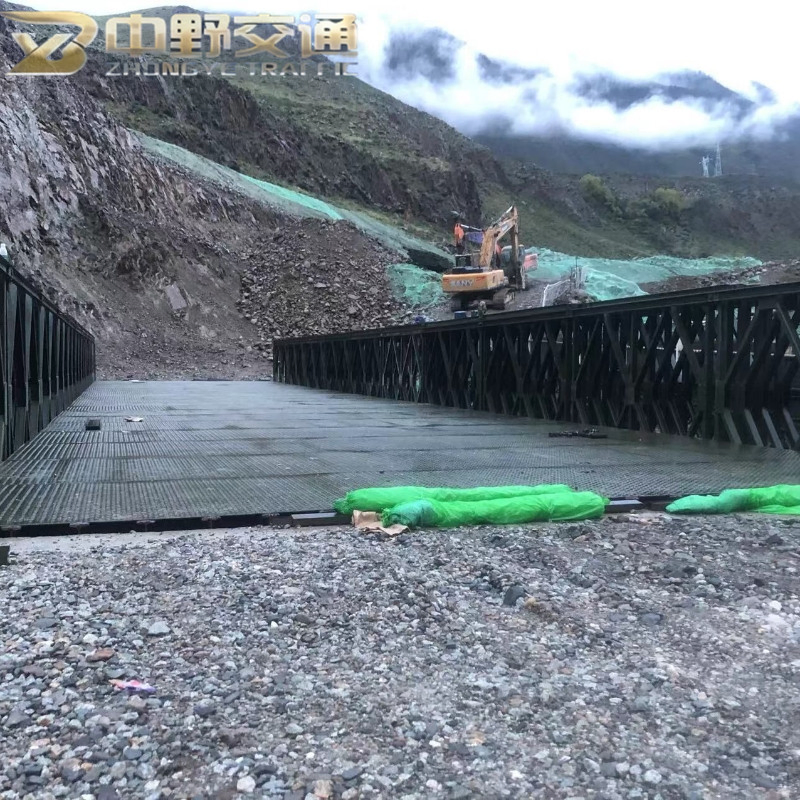 200-Type Prefab Temporary Portable Compact 200 Row Single Layer Reinforced Steel Structure Truss Modular Bailey Bridge