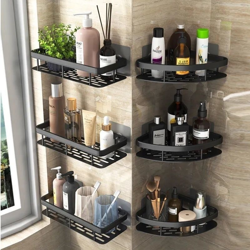 Caddy-Shower No Drill Shower Shelves for Inside Shower, Rustproof Space Aluminum Shower Rack for Bathroom, Chrome
