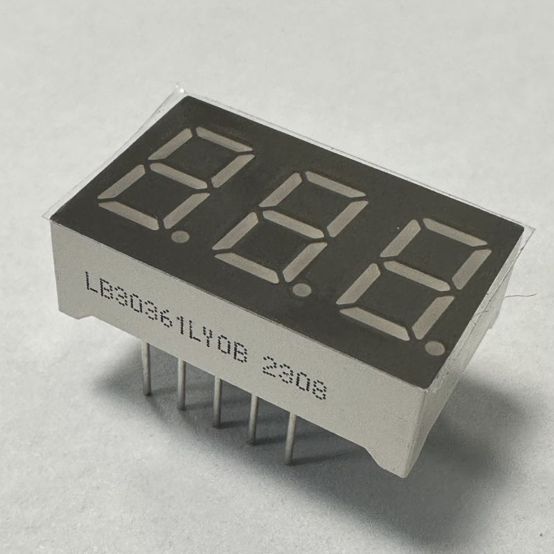 3 Digit Common Cathode 7-Segment LED Display for Home Application