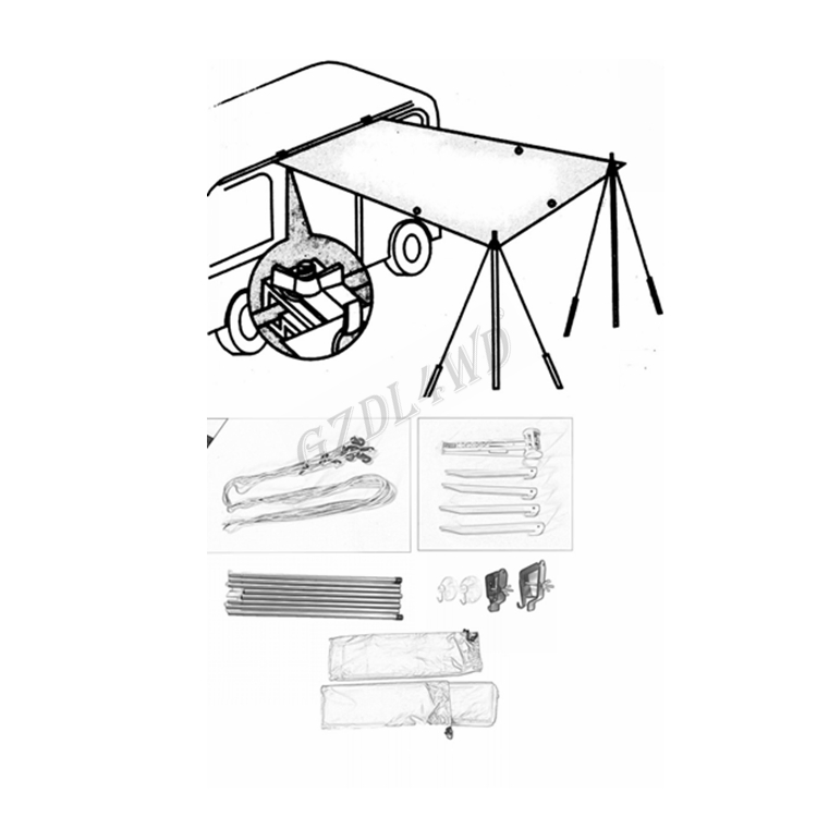 High Sale Auto Parts Car Side Awning for Universal Car Model