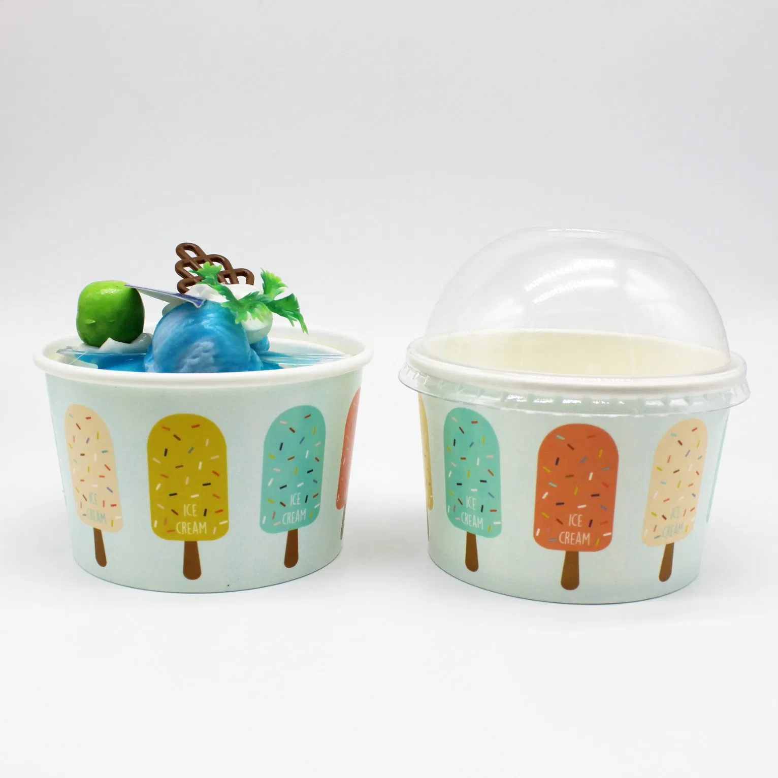 16oz Biodegradable Eco-Friendly Custom Design Ice Cream Paper Cup