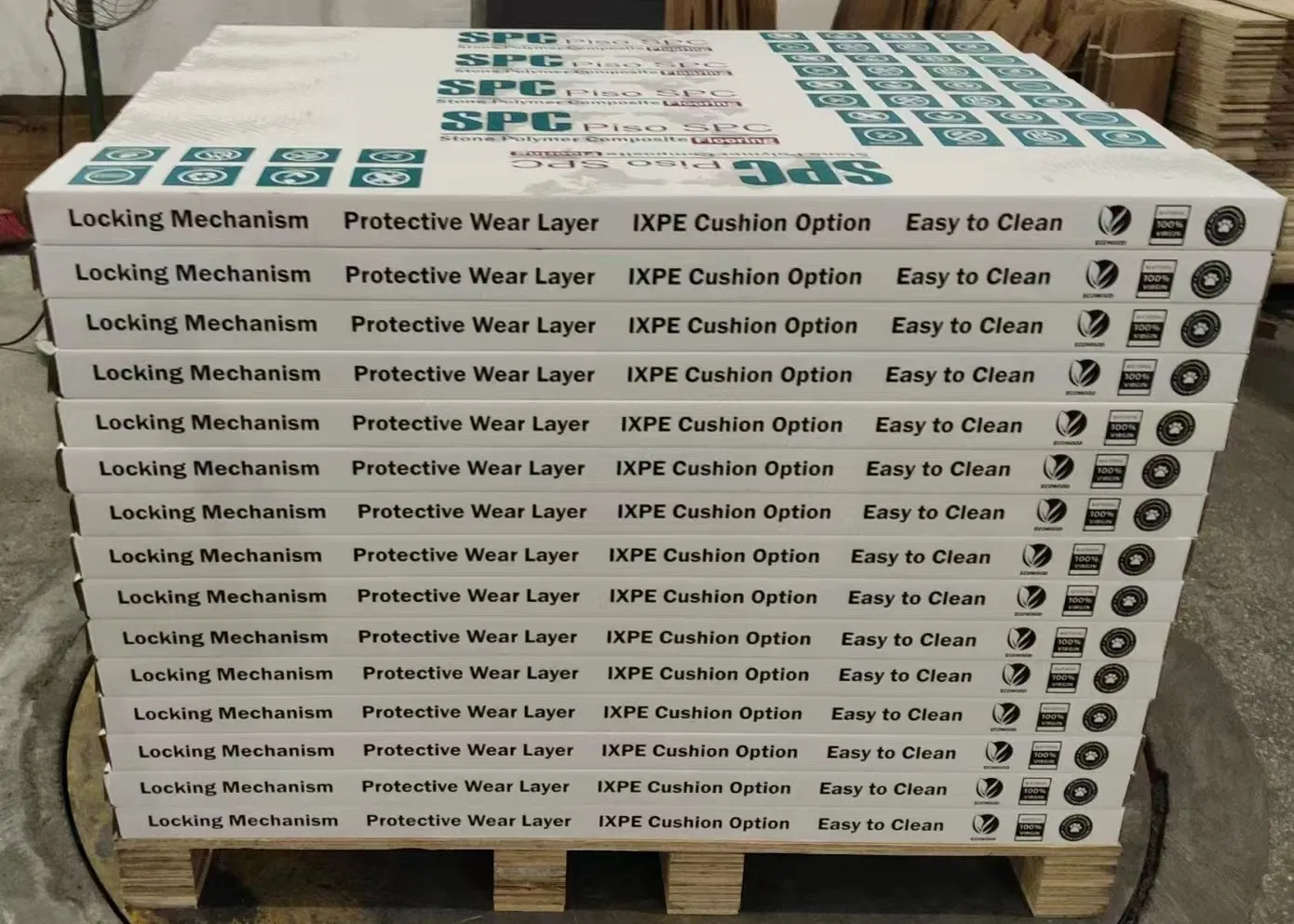 Антискользящая SPC плитка 4мм с шумоизоляцией под дерево