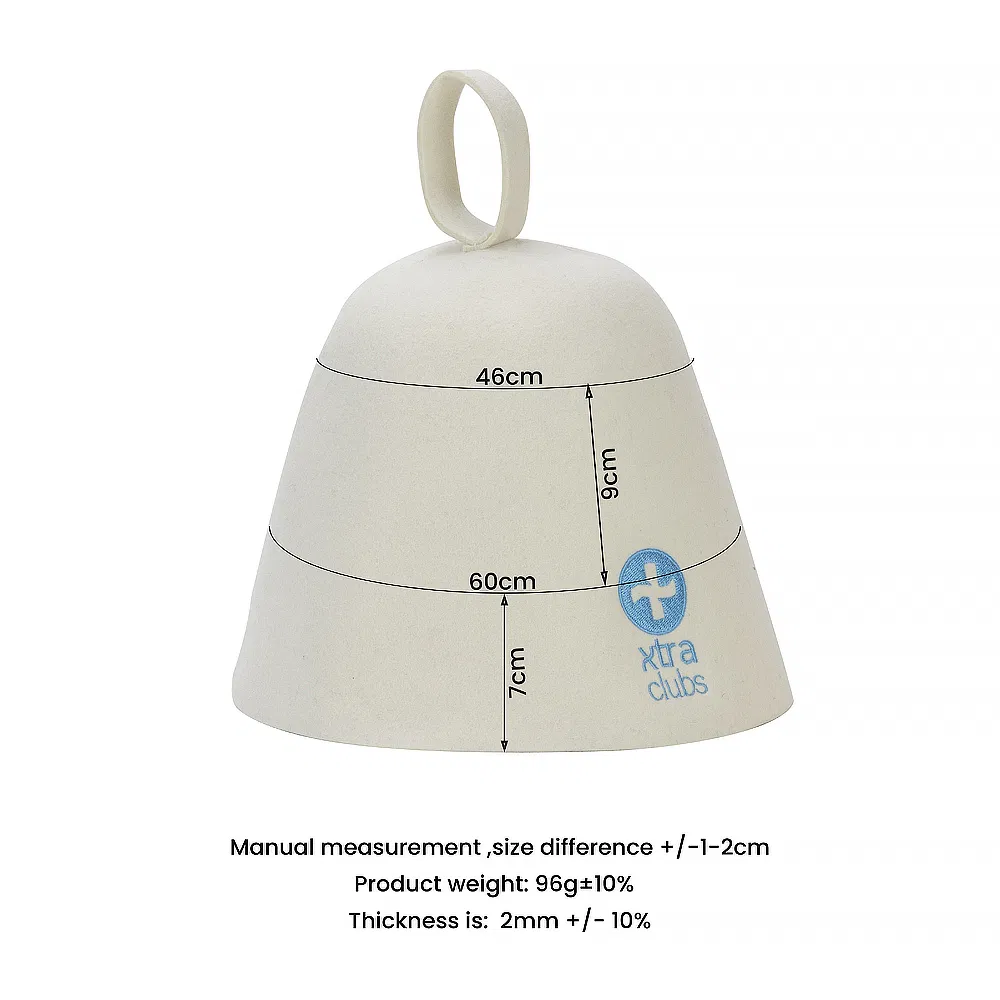 100% Merino Wool Sauna Hat Soft Reusable Eco-Friendly Shower Cap Australian Wool Fabric for Japanese Russian Banya