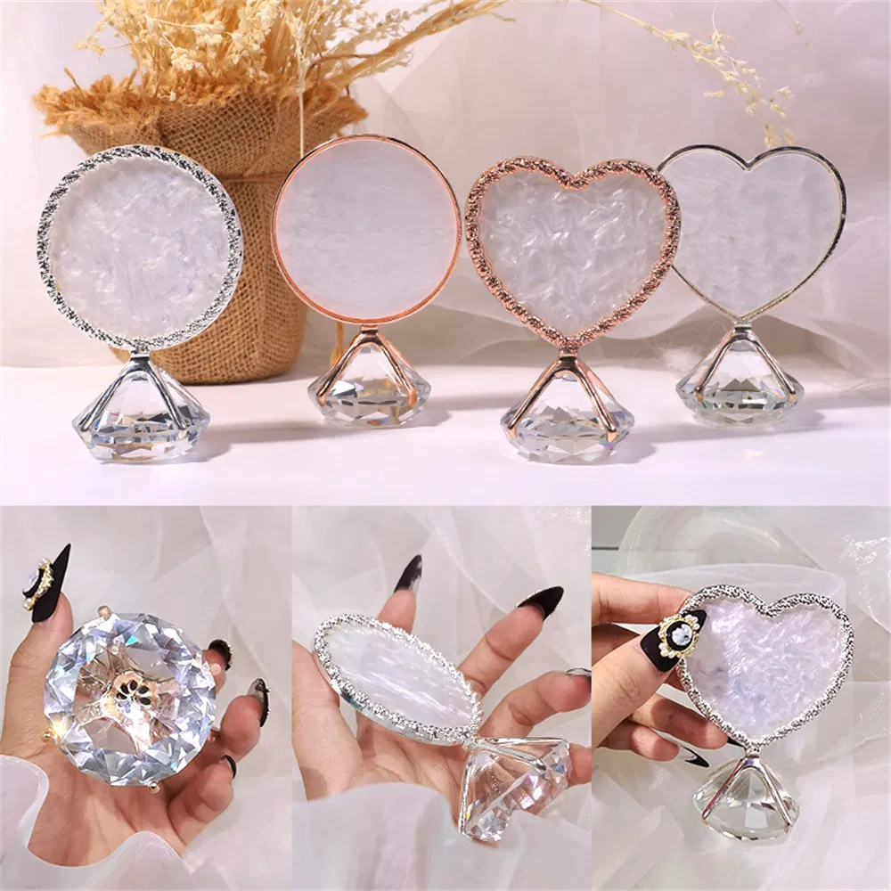 Luxurious Diamond Ring Resin Agate Manicure Tool Color Palette Fasle Nail Tips Display Nail Art Display