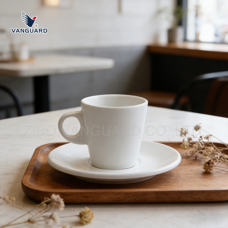 Фарфоровый набор чашка с блюдцем для ресторана