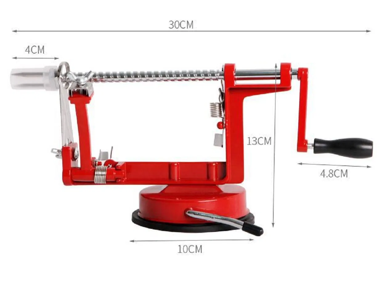 Manual Multifunction Apple Peeler Slicer Corer with Removable Blade and Protector Rustproof Stainless Steel for Orchard Harvest Baking Pie Tart Wbb10119