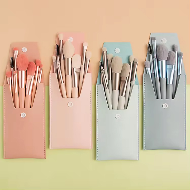 Hot Sale 8PCS Eye Makeup Brush Tools Small Makeup Brush Set Travel Portable Professional Makeup Brushes Logo
