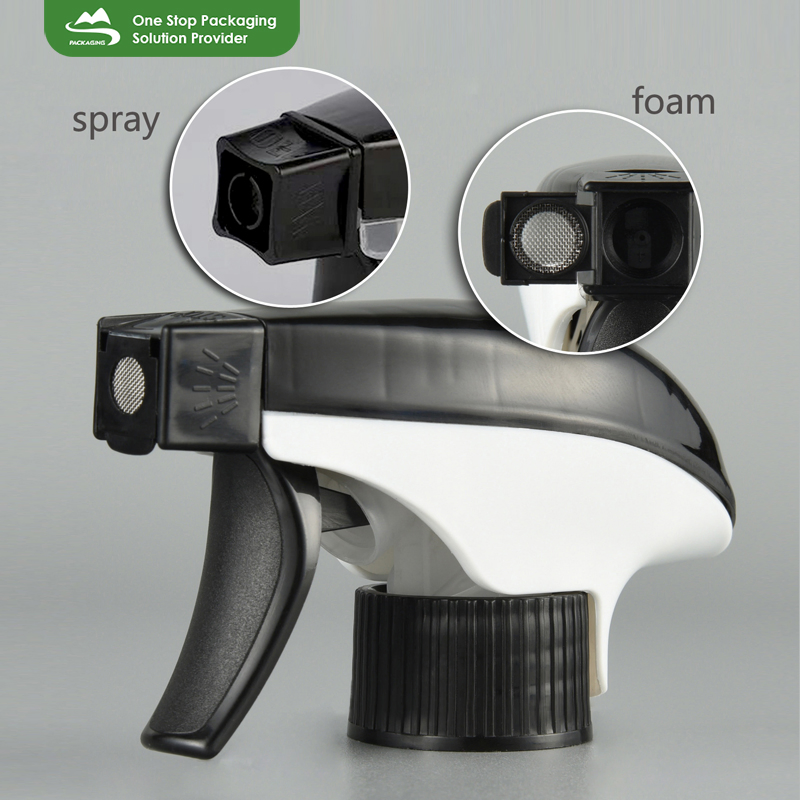 High Quality Household Cleaning 28 /400 410 415 PP Plastic Spray Pump Matte Black Foam Trigger Sprayer