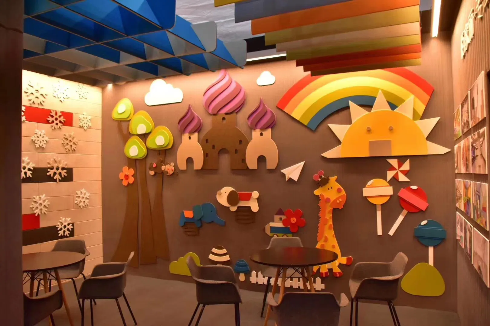 Sound Absorbing Pet Fiber Panel Acoustic Baffle Ceiling