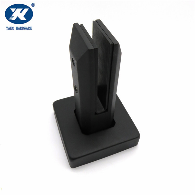 Fingerprint-Proof Transparent Baking Paint Stainless Steel Frameless Glass Balustrade Handrail Post Railing Clamp Glass Spigot