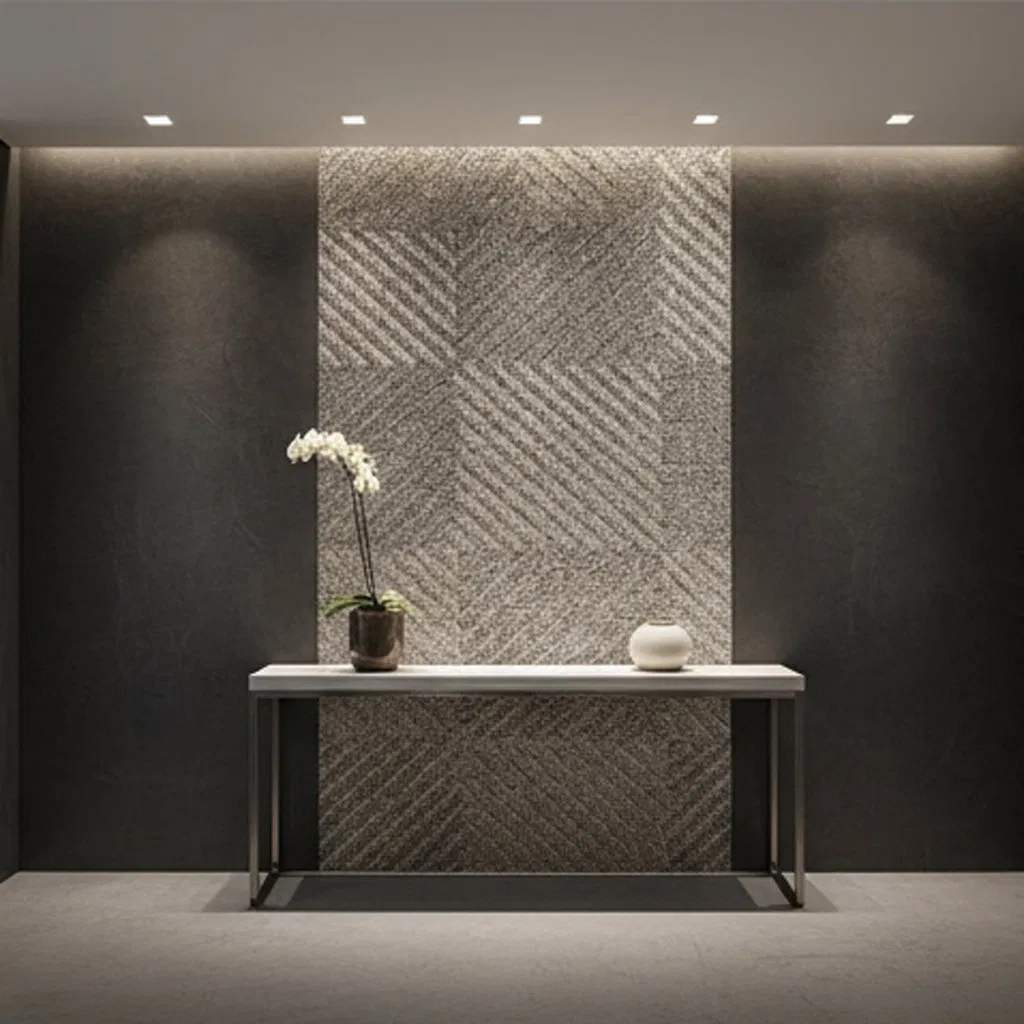 Personalized Bold Patterned Glass Room Divider Screen Laminated Glass