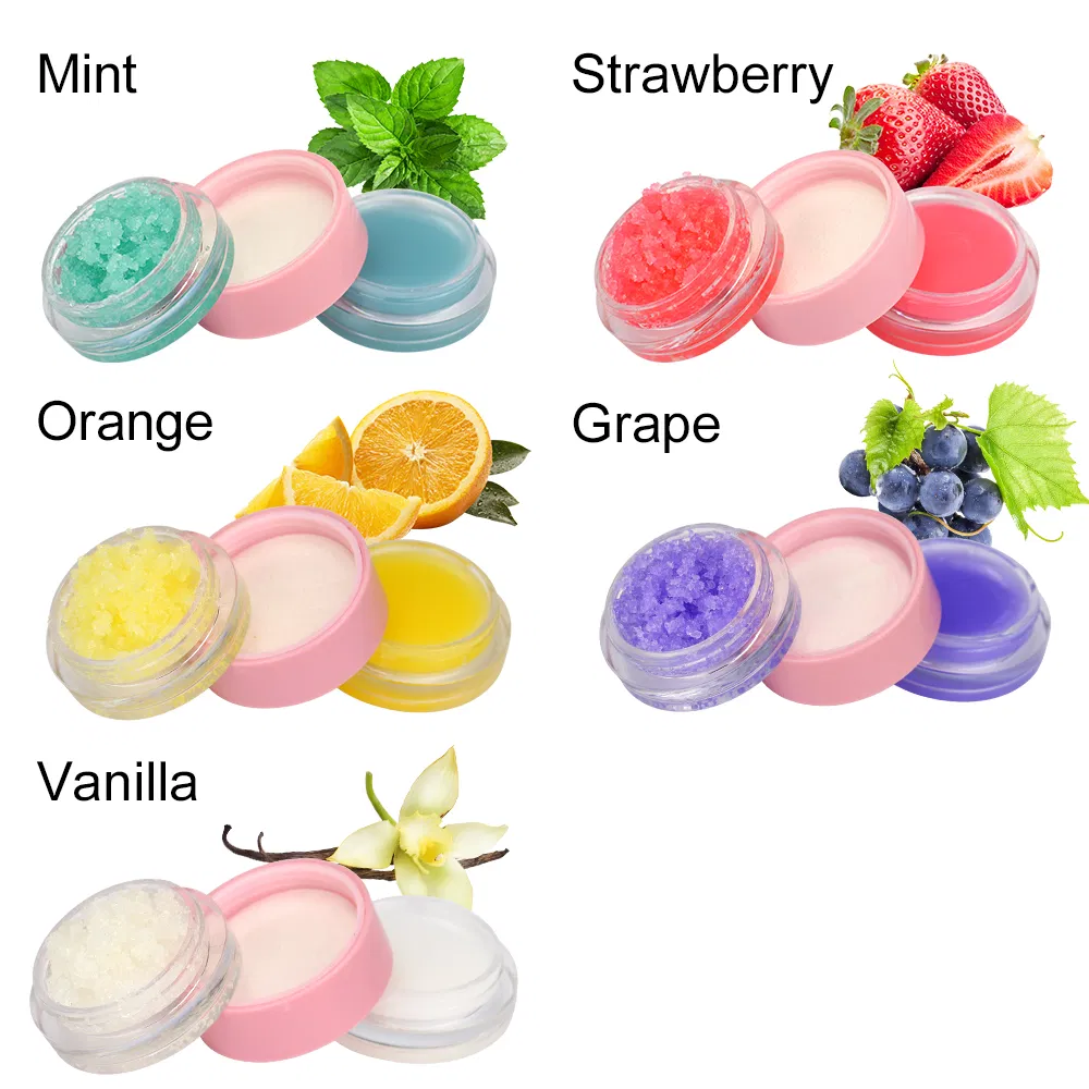 Private Label Organic Lip Balm Exfoliating Sugar Strawberry Lip Scrub