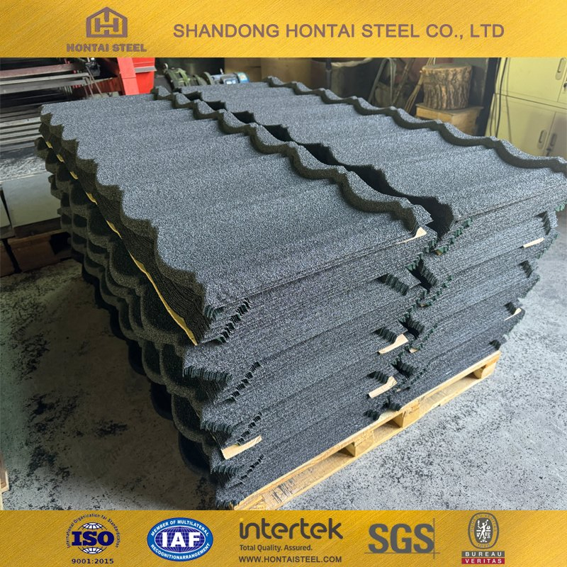 China Factory Price Lightweight Roofing Materials Steel Sheet Colored Stone Coated Roof Tile