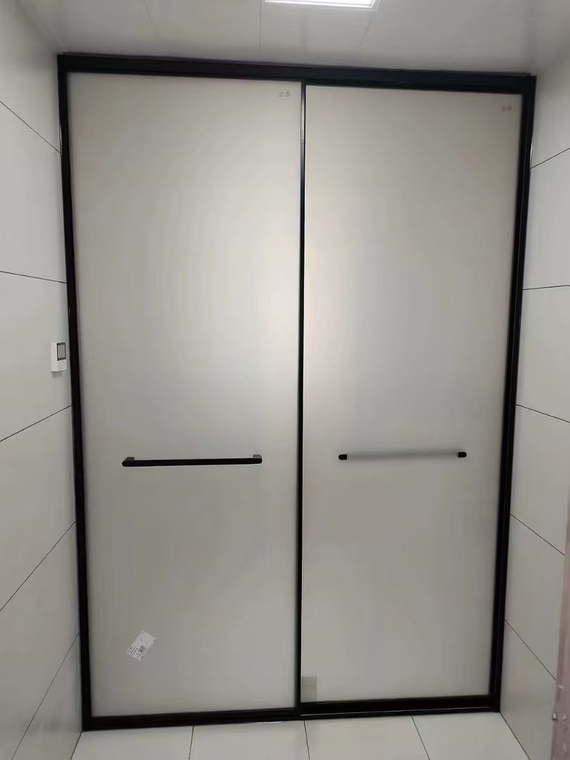 Unique Frameless Sliding Glass Shower Door for Distinctive Bathroom Designs